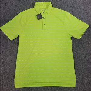 Bobby Jones X-h2o Mens Golf Polo Shirt Size M Green Mint julep Striped New Good